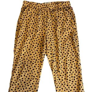 Marine Layer Tan and Black Polka Dot Cropped Pants